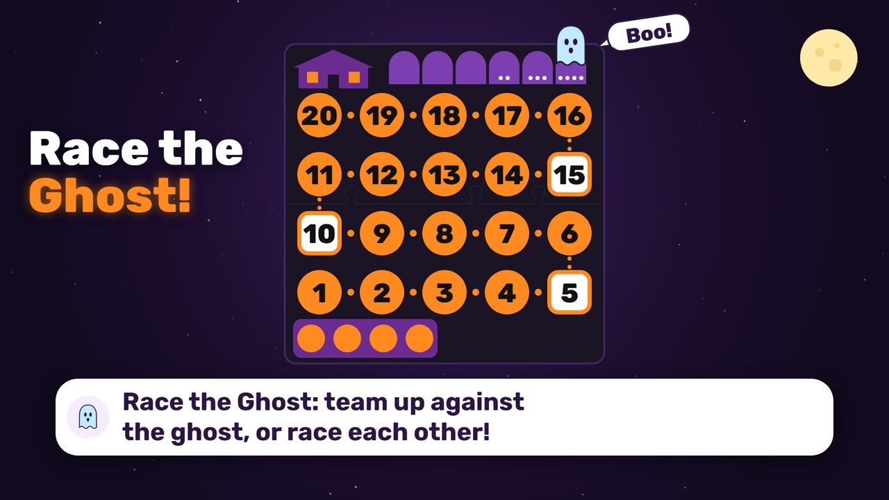 Race the Ghost board game title frame